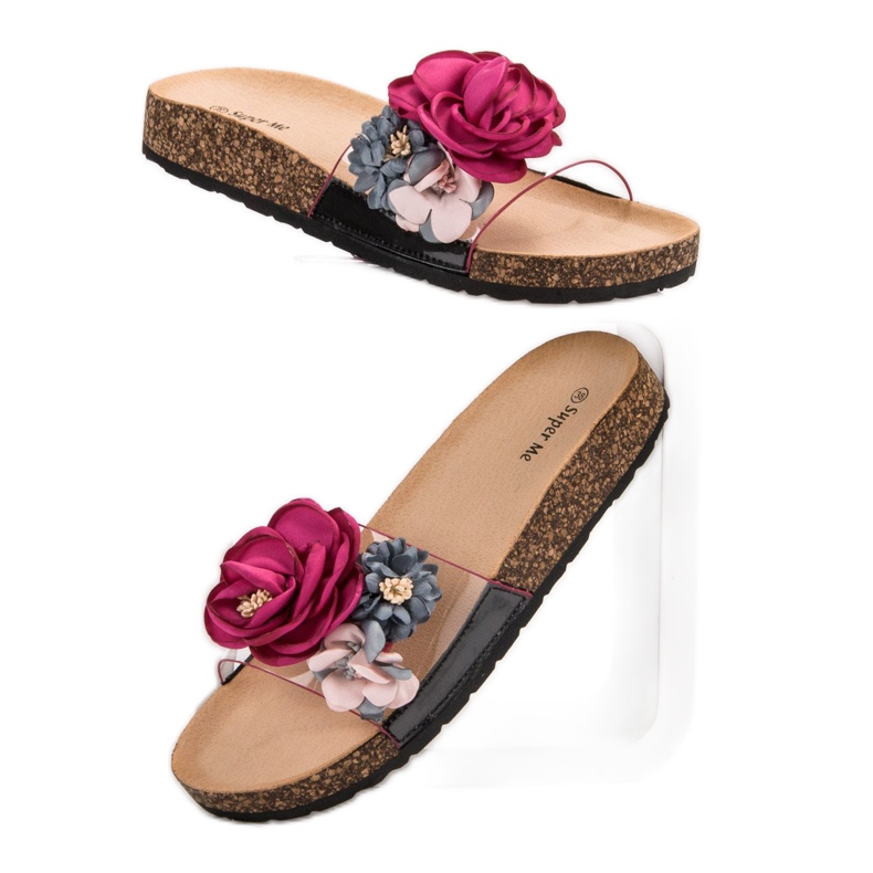 Super Me Chinelos com flores tolet multicolorido 1