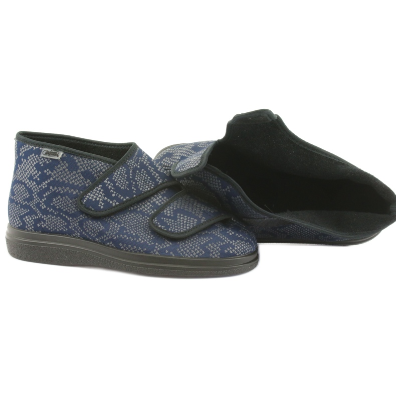 Sapatos femininos Befado pu 986D009 preto azul marinho cinza 4