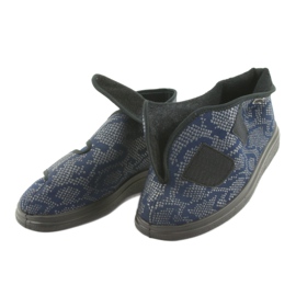 Sapatos femininos Befado pu 986D009 preto azul marinho cinza 3