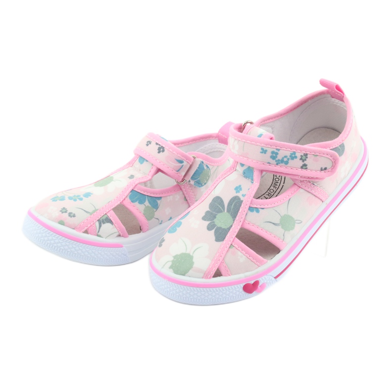 American Club Sapatos infantis americanos palmilha de couro com velcro branco azul rosa verde 3