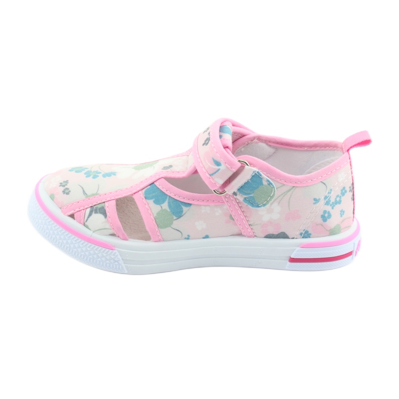 American Club Sapatos infantis americanos palmilha de couro com velcro branco azul rosa verde 2