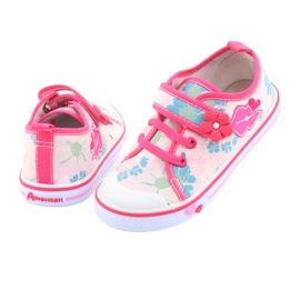 American Club Sneakers Boca palmilha em couro americano branco castanho rosa 4