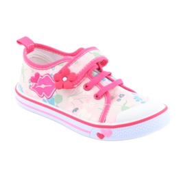 American Club Sneakers Boca palmilha em couro americano branco castanho rosa 1