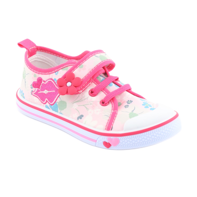 American Club Sneakers Boca palmilha em couro americano branco castanho rosa 1
