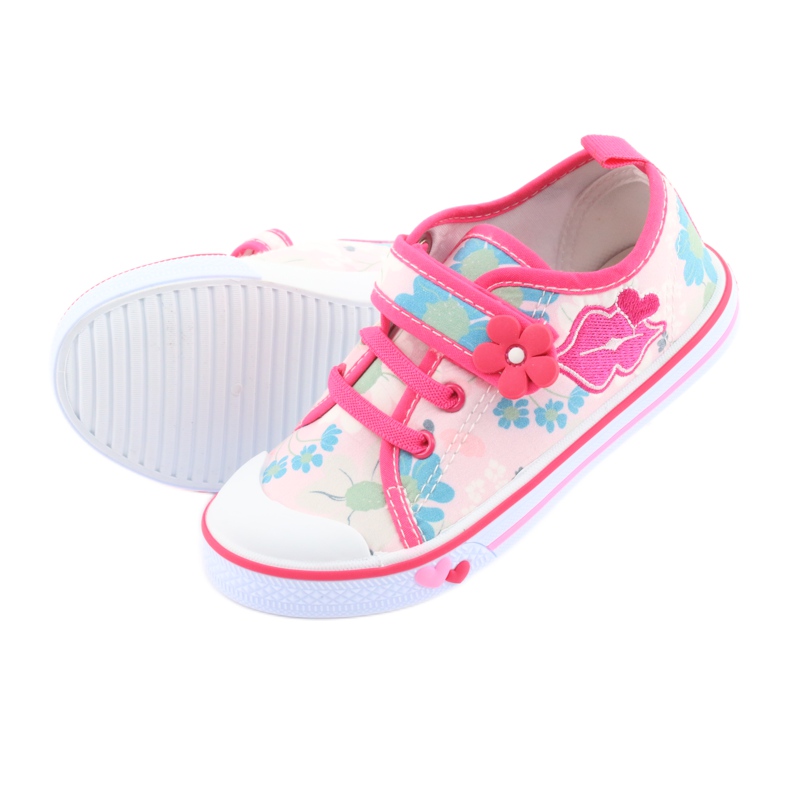 American Club Sneakers Boca palmilha em couro americano branco castanho rosa 5