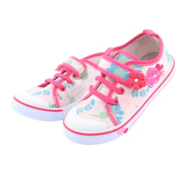 American Club Sneakers Boca palmilha em couro americano branco castanho rosa 3