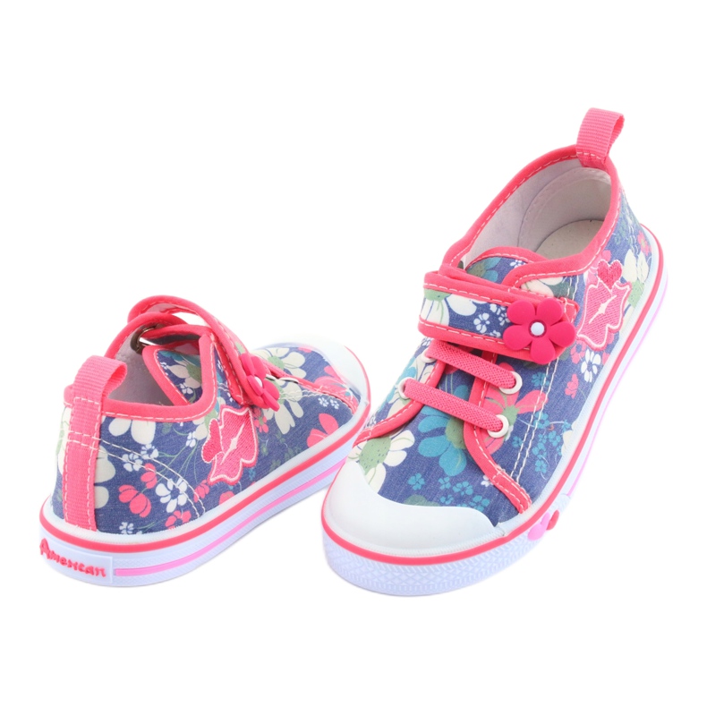 Tênis Usta American Club em couro vermelho azul multicolorido 4