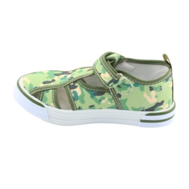 Calçado infantil American Club com velcro verde camuflado TEN 27/19 marrom cinza 2
