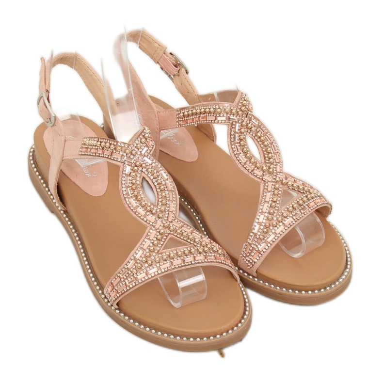 Sandálias decoradas com rosa LC-802 Rosa 1