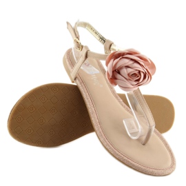Chinelos com flor rosa T314P rosa 2 Chinelos com flor rosa T314P rosa 2