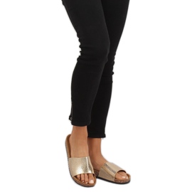 Chinelos dourados femininos PK44491 ouro 1