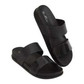 Chinelos femininos negros pretos TS-23 preto 1