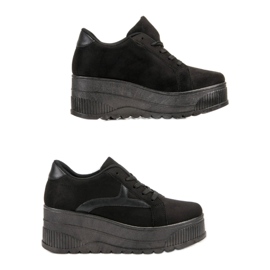 SHELOVET Sapatos Pretos na Plataforma 1