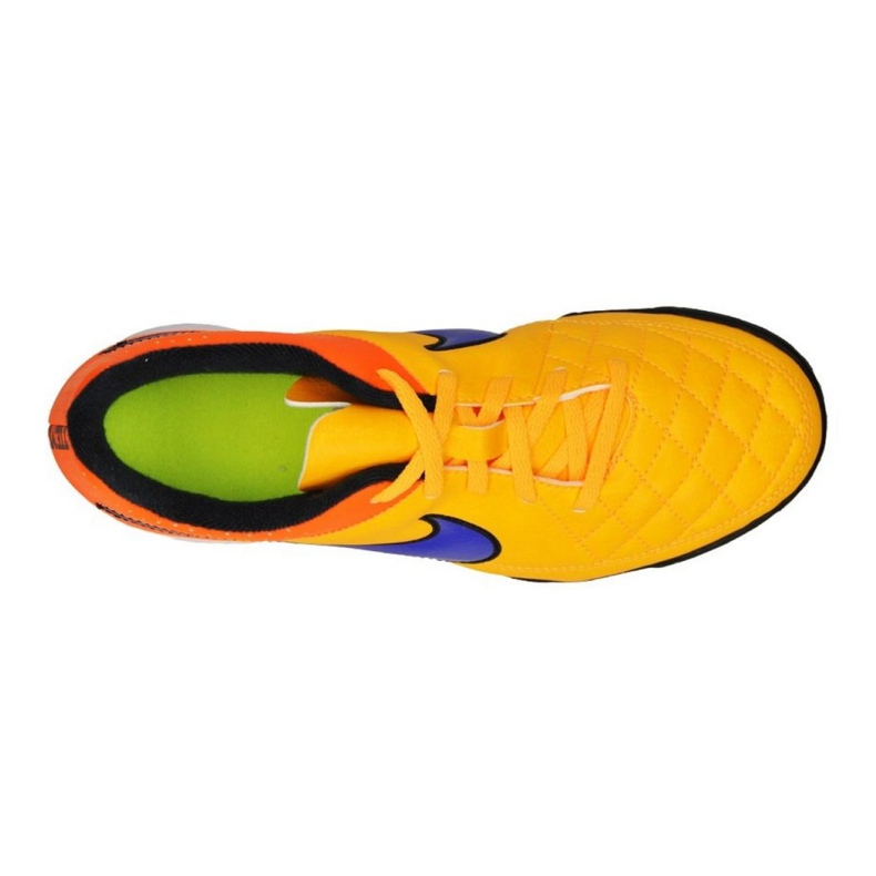 Chuteiras Nike Tiempo Rio Ii Tf Jr 631524-858 multicolorido laranja 1