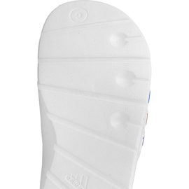 Chinelos Adidas Duramo Slide M U43664 branco vermelho azul 1