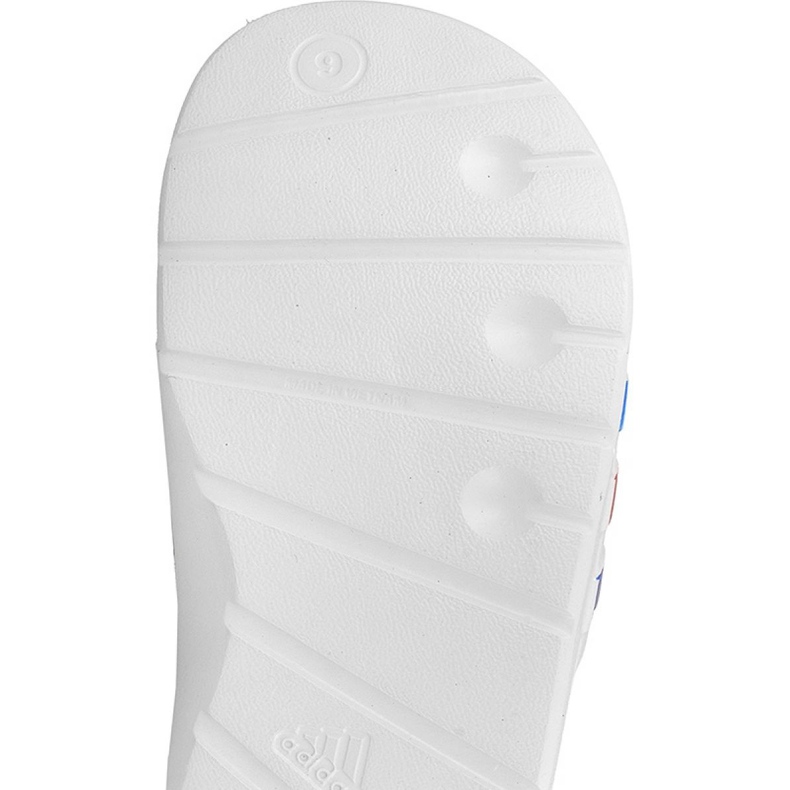 Chinelos Adidas Duramo Slide M U43664 branco vermelho azul 1