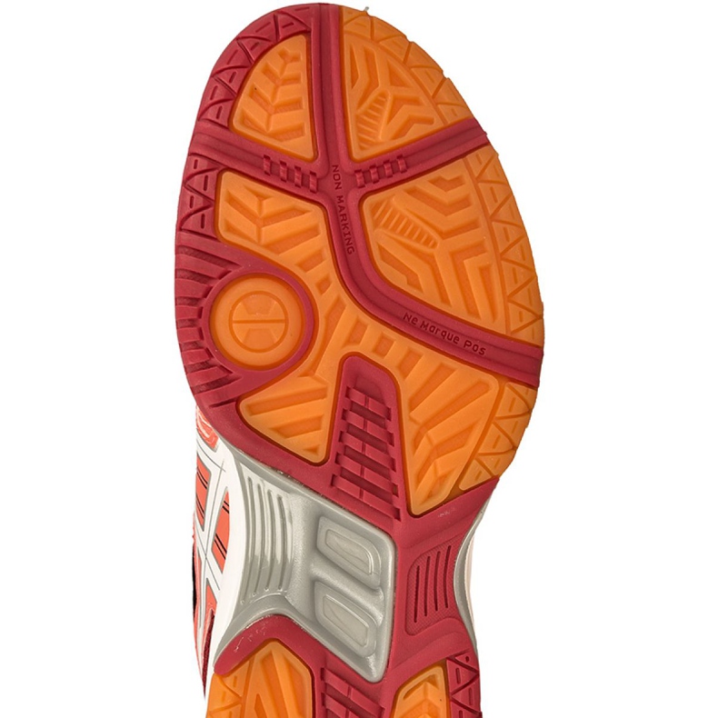 Tênis de voleibol Asics Gel-Rocket 7 W B455N-0601 multicolorido laranja 1 Tênis de voleibol Asics Gel-Rocket 7 W B455N-0601 multicolorido laranja 1