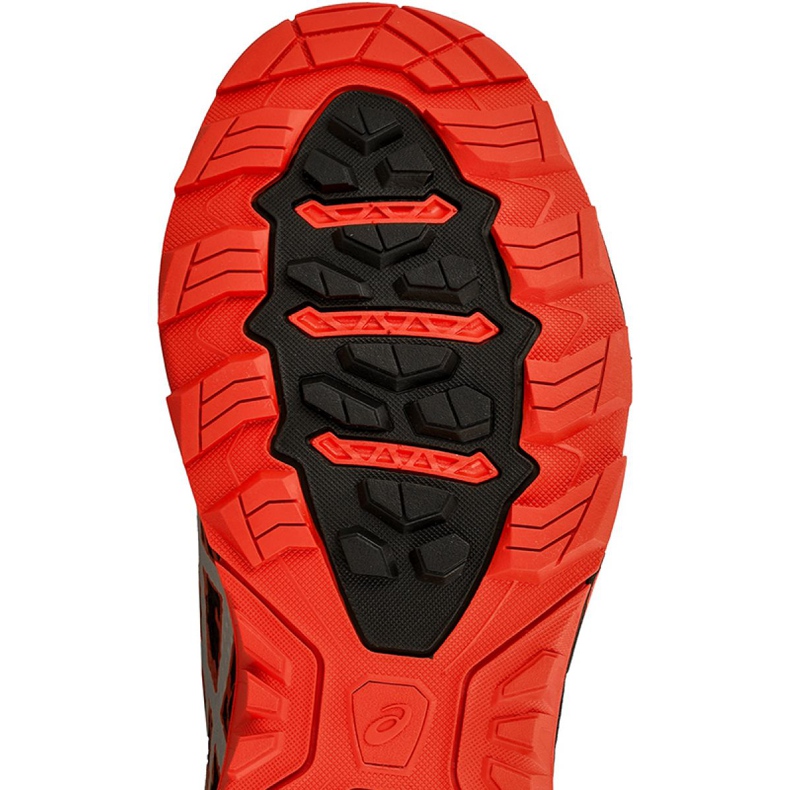 Tênis de corrida Asics Gel-FujiTrabuco 5 M T6J0N-9023 preto laranja 1