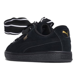 Puma Camurça Coração Cetim Ii W 364084 01 preto 1 Puma Camurça Coração Cetim Ii W 364084 01 preto 1