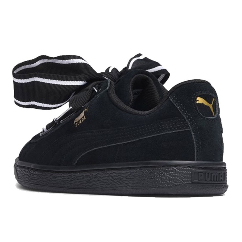 Puma Camurça Coração Cetim Ii W 364084 01 preto 1 Puma Camurça Coração Cetim Ii W 364084 01 preto 1