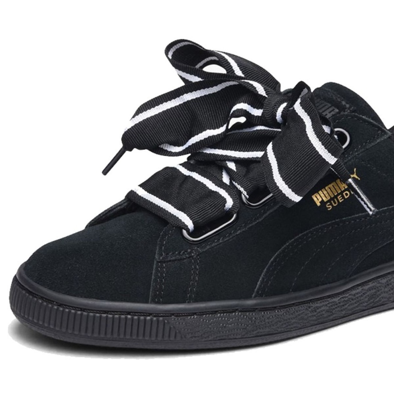 Puma Camurça Coração Cetim Ii W 364084 01 preto 2 Puma Camurça Coração Cetim Ii W 364084 01 preto 2