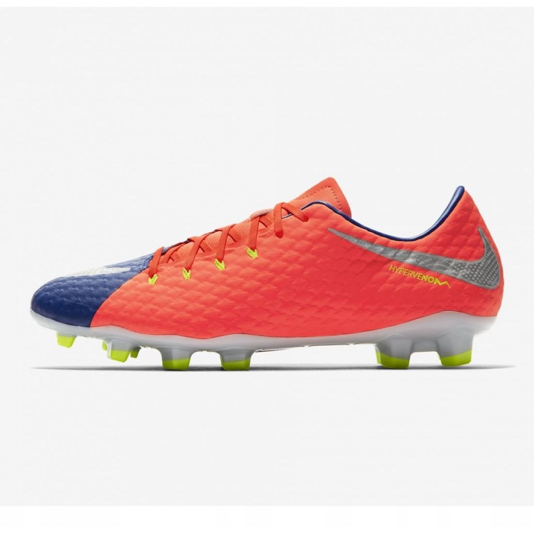 Chuteira nike hypervenom 2024 verde e laranja