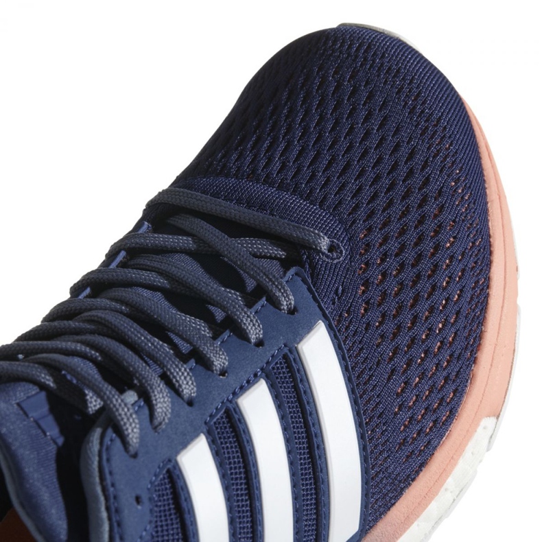 Tênis de corrida adidas Adizero Boston 6 W BB6418 branco azul marinho laranja 2