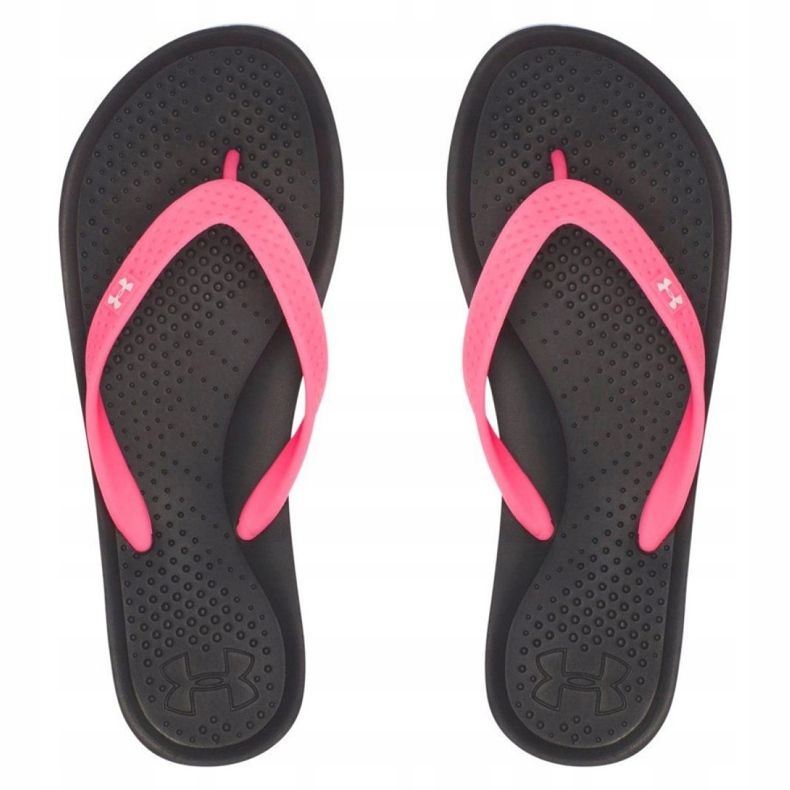 Under Armour Chinelos Under Armor Atlantic Dune W 1252540-006 preto rosa 1