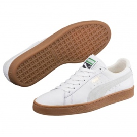 Sapatos Puma Basket Classic Gum Deluxe M 365366 01 branco 1
