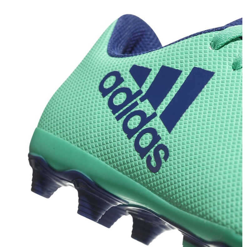 Chuteira Adidas X 17.4 FxG Jr CP9014 azul verde 2