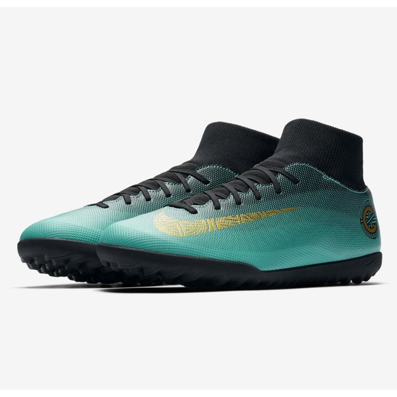 Chuteiras de futebol Nike Mercurialx 6 Club CR7 Tf AJ3570-390 azul azul 2