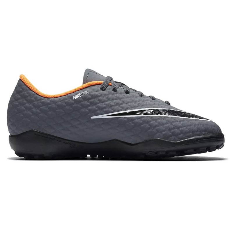 Chuteiras de futebol Nike Hypervenom PhantomX 3 Academy Tf Jr AH7294-081-S cinza cinza 1