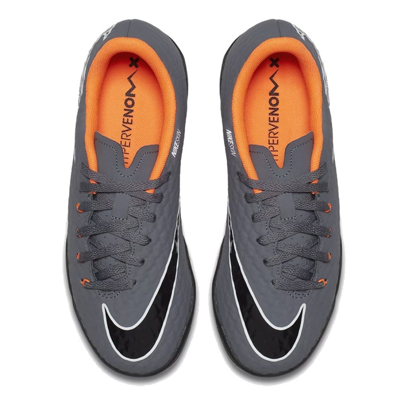 Chuteiras de futebol Nike Hypervenom PhantomX 3 Academy Tf Jr AH7294-081-S cinza cinza 2