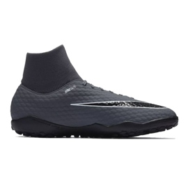 Chuteiras de futebol Nike Hypervenom PhantomX 3 Academy Df Tf M AH7276-081-S cinza cinza 1
