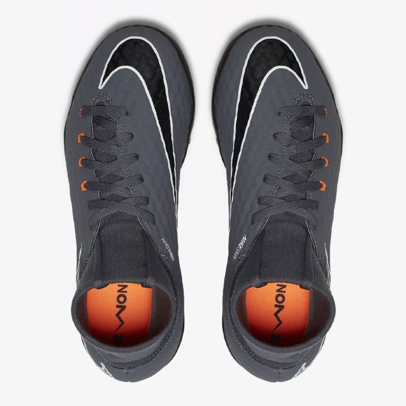 Chuteiras de futebol Nike Hypervenom PhantomX 3 Academy Df Tf Jr AH7293-081-S cinza cinza 2