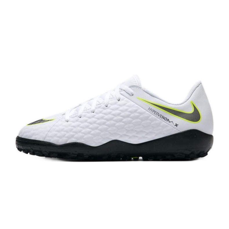 Chuteira de futebol Nike Hypervenom 3 Academy Tf Jr AJ3797-107 branco branco 1