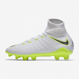 Chuteiras de futebol Nike Hypervenom Phantom 3 Elite Dynamic Fit Fg Jr AJ3791-107 branco branco 1