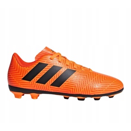 As chuteiras adidas Nemeziz 18.4 FxG Jr DB2355 multicolorido laranja 1