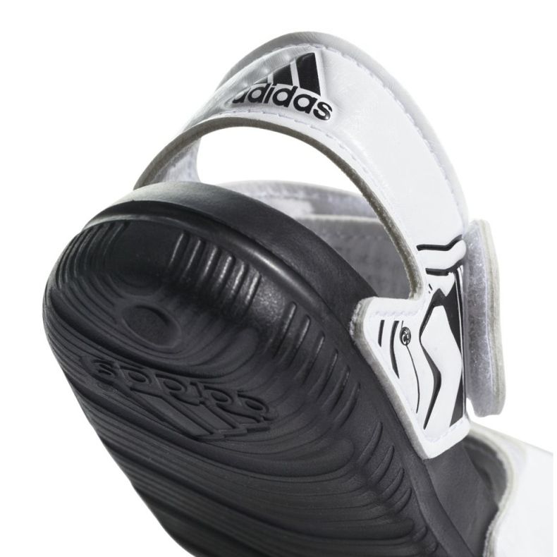 Sandálias Adidas Star Wars AltaSwim Jr CQ0128 branco preto 2