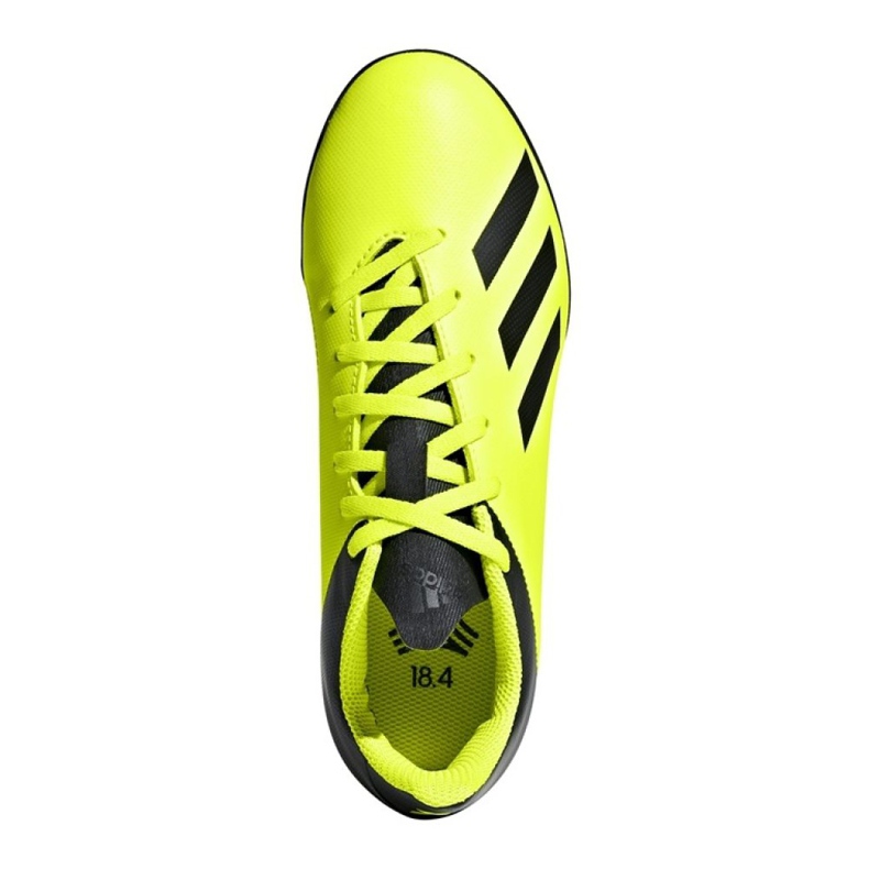 As chuteiras adidas X Tango 18.4 Tf Jr DB2435 amarelo amarelo 1