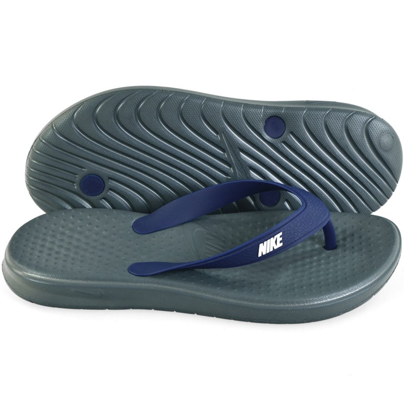 Chinelos Nike Solay Thong M 882690 001 cinza azul marinho 1