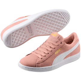 Sapatos Puma Vikky Pêssego Bege-Puma Branco W 362624 25 rosa 1