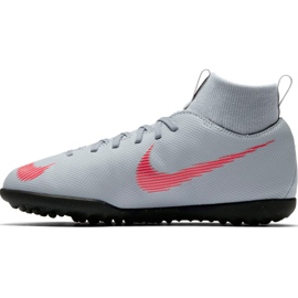 Chuteiras Nike Mercurial Superfly X 6 Club Tf Jr AH7345 060 brancas branco branco 2 Chuteiras Nike Mercurial Superfly X 6 Club Tf Jr AH7345 060 brancas branco branco 2