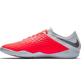 Sapatos de interior Nike Hypervenom Phantom X 3 Academy Ic M AJ3814-600 branco vermelho 2