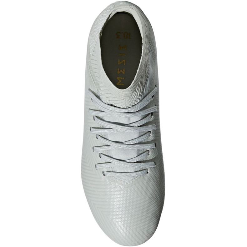 As chuteiras adidas Nemeziz 18.3 Fg Jr DB2353 branco branco 1