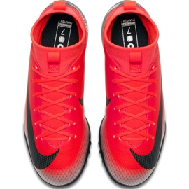 Chuteira Nike Mercurial Superfly X 6 Academy Gs CR7 Tf Jr AJ3112-600 vermelho vermelho 1