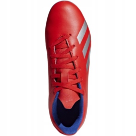 Chuteiras Adidas X 18.4 FxG Jr BB9379 multicolorido laranjas e vermelhos 1