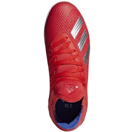 Sapatos de interior adidas X 18.3 In Jr BB9396 multicolorido vermelho 1