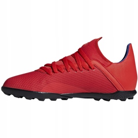 Chuteiras Adidas X 18.3 Tf Jr BB9403 multicolorido vermelho 2 Chuteiras Adidas X 18.3 Tf Jr BB9403 multicolorido vermelho 2
