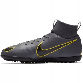 Chuteiras Nike Mercurial Superfly X 6 Club Tf Jr AH7345-070 preto cinza 1